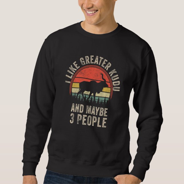 Funny Greater kudu Design Art Graphic Greater kudu Sweatshirt (Vorderseite)