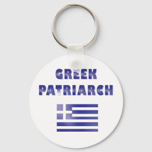 Funny Greek Patriarch Greece Blue White Schlüsselanhänger