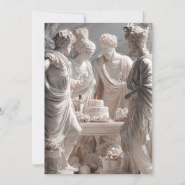 Funny Greek Statue Birthday Party Invitation Einladung