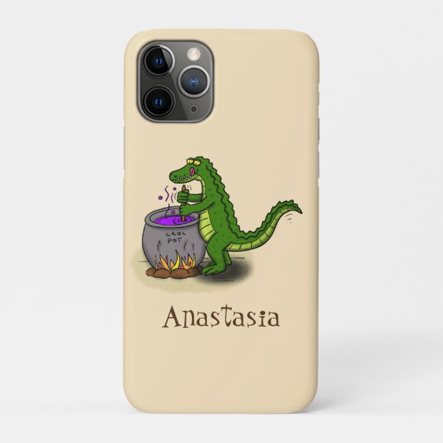 Funny Green Alligator Koch Cartoon Case-Mate iPhone Hülle (Rückseite)