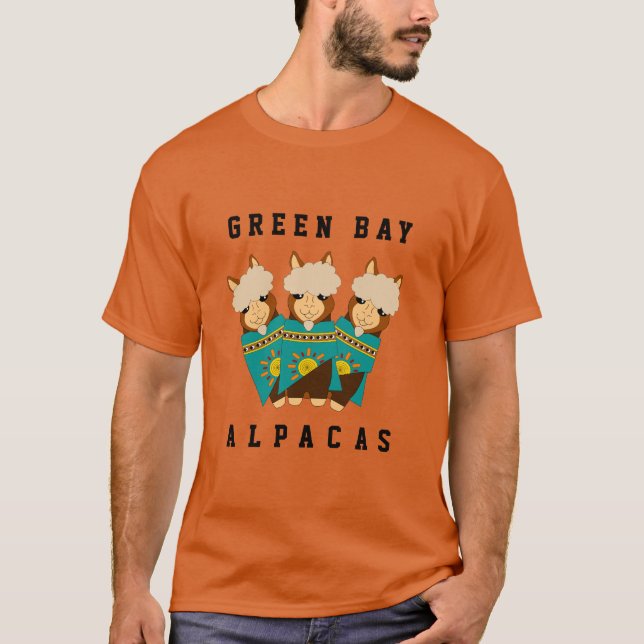 Funny Green Bay Alpacas Sportteam T-Shirt (Vorderseite)