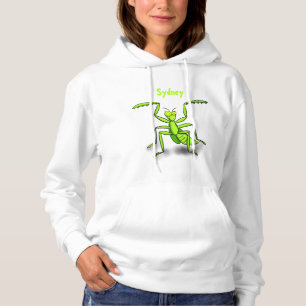 Funny green beten mantis Cartoon Illustration Hoodie