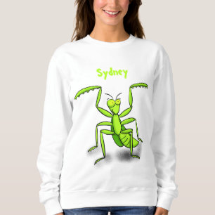 Funny green beten mantis Cartoon Illustration Sweatshirt