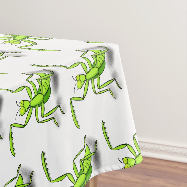 Funny green beten mantis Cartoon Illustration Tischdecke (Beispiel)