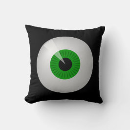 Funny Green Cartoon Monster Augapfel Kissen