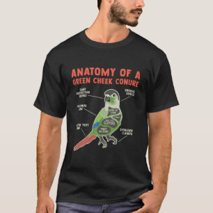 Funny Green Cheek Conure Bird Lover Ananas Parr T-Shirt