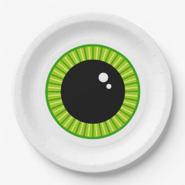 Funny Green Eyeball Pappteller