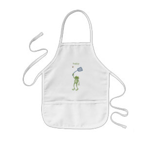 Funny green frog swatfly Cartoon Kinderschürze