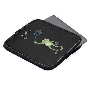 Funny green frog swatfly Cartoon Laptopschutzhülle