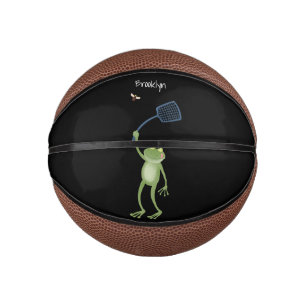 Funny green frog swatfly Cartoon Mini Basketball