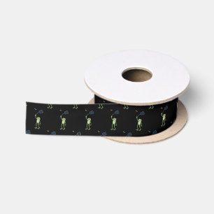 Funny green frog swatfly Cartoon Satinband