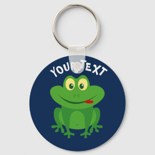 Funny Green Frosch Cartoon Schlüsselanhänger für K