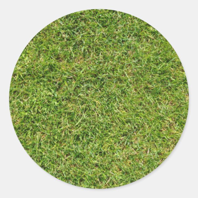 Funny Green Grass Rasen Runder Aufkleber (Vorderseite)