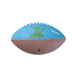 Funny green lächelnd animierte Eidechse Football