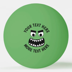 Funny Green Monster Zähne Custom Tischtennis Tischtennisball