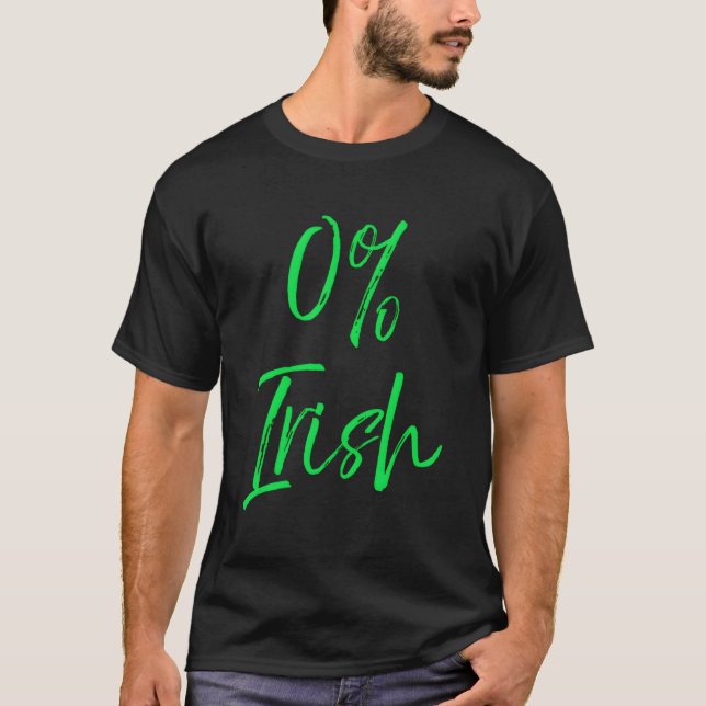 Funny Green Not Irish St Patrick's Day Zitat Niedl T-Shirt (Vorderseite)