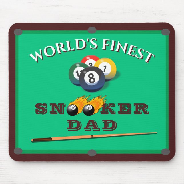 Funny Green Pool Table Snooker Dad Father's Day Mousepad (Vorne)