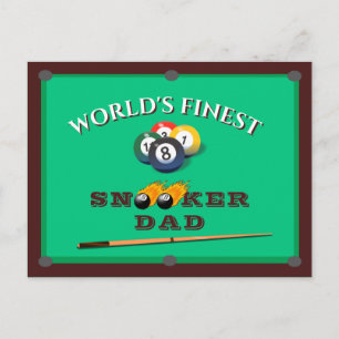 Funny Green Pool Table Snooker Dad Father's Day Postkarte