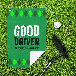 Funny Green Raute guter Fahrer ... Golfhandtuch