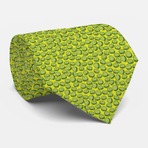 Funny Green Tiny Pickle Slices Pattern Novelty Krawatte