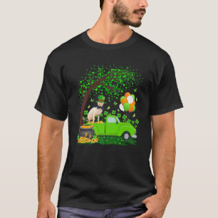 Funny Green Truck Kleeblatt Leaf Sphynx Cat St Pat T-Shirt