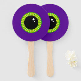 Funny Green und Lila Monster Eyeball Fächer