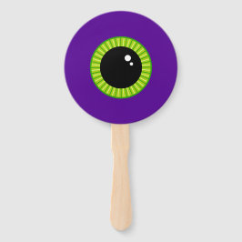 Funny Green und Lila Monster Eyeball Fächer