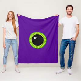Funny Green und Lila Monster Eyeball Fleecedecke