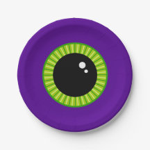 Funny Green und Lila Monster Eyeball