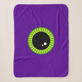 Funny Green und Lila Monster Eyeball Sherpadecke