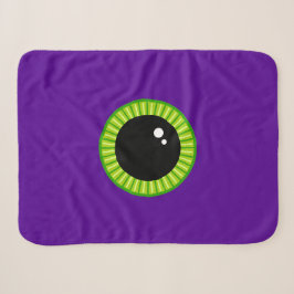 Funny Green und Lila Monster Eyeball Sherpadecke