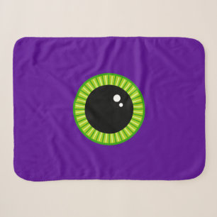 Funny Green und Lila Monster Eyeball Sherpadecke