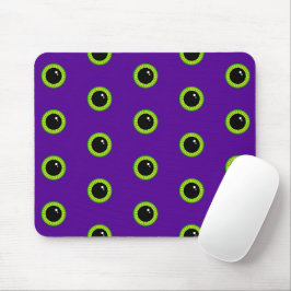Funny Green und Lila Monster Eyes Mousepad
