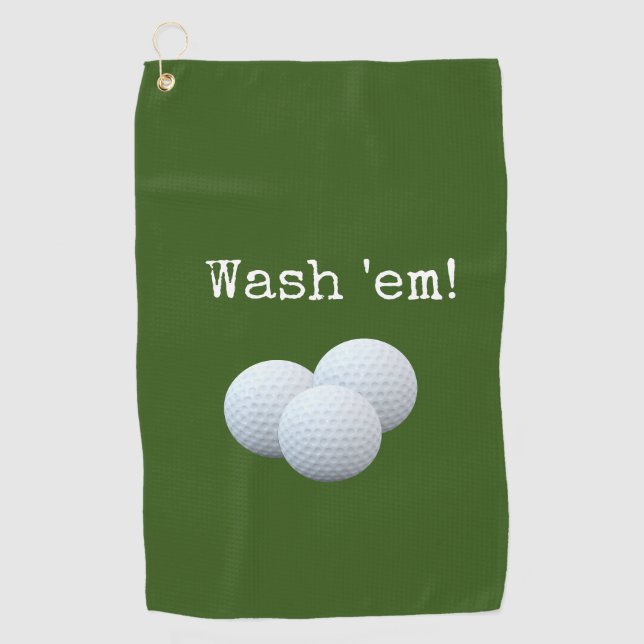 Funny Green wäscht Ihre Golfplätze Golfhandtuch (Vorderseite)