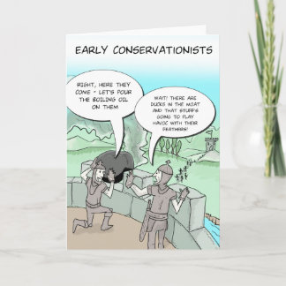 Funny Greeting Card: Frühkonservationisten Karte