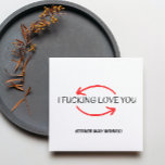 Funny Greeting, Rude Card für Ehemann oder Freund<br><div class="desc">Der lustige Gruß,  die Rude-Card für Ehemann oder Freund mit funky-Schriftart und zwei roten Pfeilen,  die perfekt zum Jubiläum oder Geburtstagsgeschenke passen.</div>