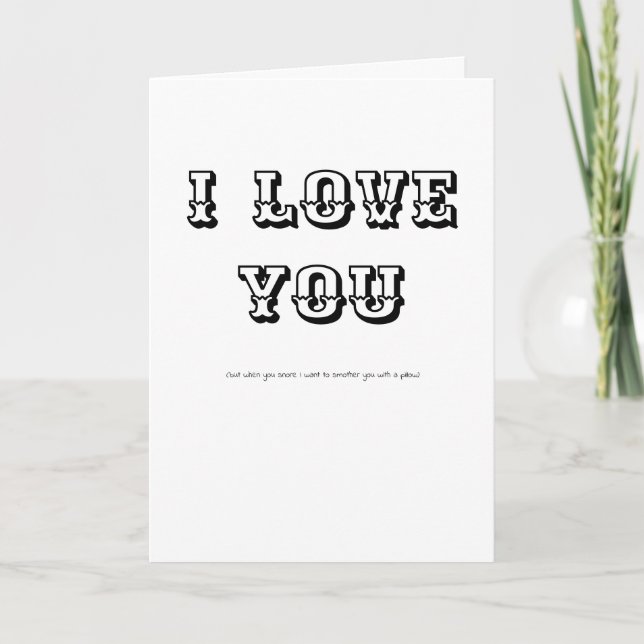Funny Greetings Card I LIEBE YOU, aber... Karte (Vorderseite)