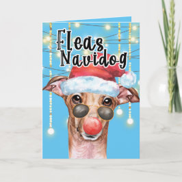 Funny Greyhound Weihnachtsflohen Weihnachtsgebäck Karte