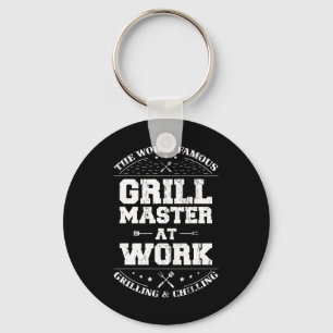 Funny Grill Master Grillen Koch Geräuchertes Fleis Schlüsselanhänger