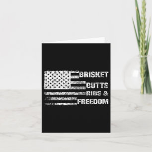Funny Grillen, Brisket Hinterns Ribs And Freedom, Karte