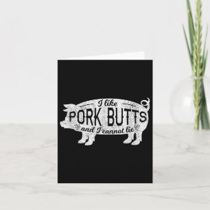 Funny Grillen Geschenk Ich mag Schweinefleisch Hin Karte