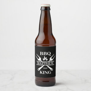 Funny GRILLEN Grill Master Personalisiert Barbecue Bierflaschenetikett