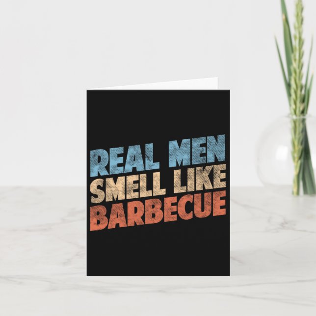 Funny Grillen Grilling liebt echte Männer, die wie Karte (Vorderseite)