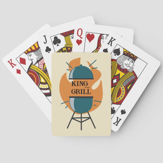 Funny GRILLEN King of The Grill Spielkarten (Rückseite)