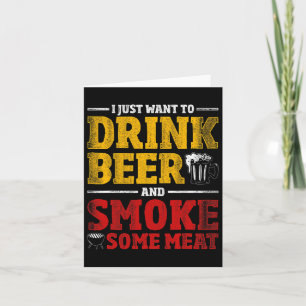 Funny Grillen Koch Beer Räucherfleisch Lover Gesch Karte