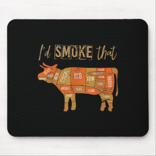 Funny Grillen Koch geräuchert Fleisch Grill Master Mousepad