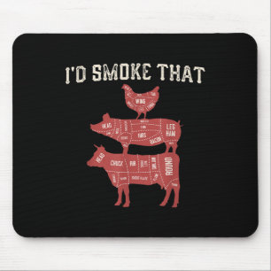 Funny Grillen Kuh Pig Hühnchen Grafische Frauen Mä Mousepad
