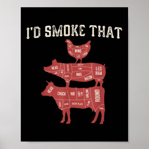 Funny Grillen Kuh Pig Hühnchen Grafische Frauen Mä Poster