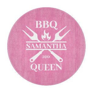 Funny GRILLEN Personalisiert Barbecue Queen Schürz Schneidebrett