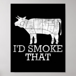 Funny Grillen Rauchen Fleisch gegrillt Steak Id Ra Poster